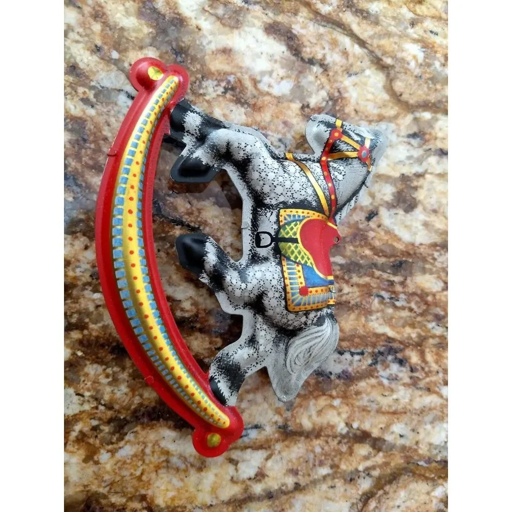 Hallmark TIN ROCKING HORSE Keepsake Christmas Ornament Vintage 1983 Original Box